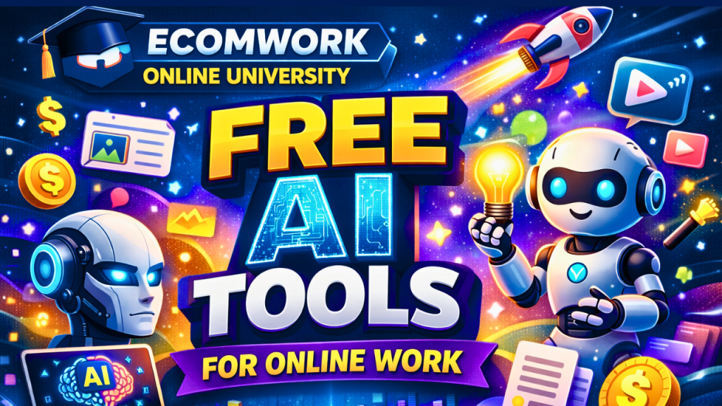 Free AI tools for online work by Ecomwork Online University
