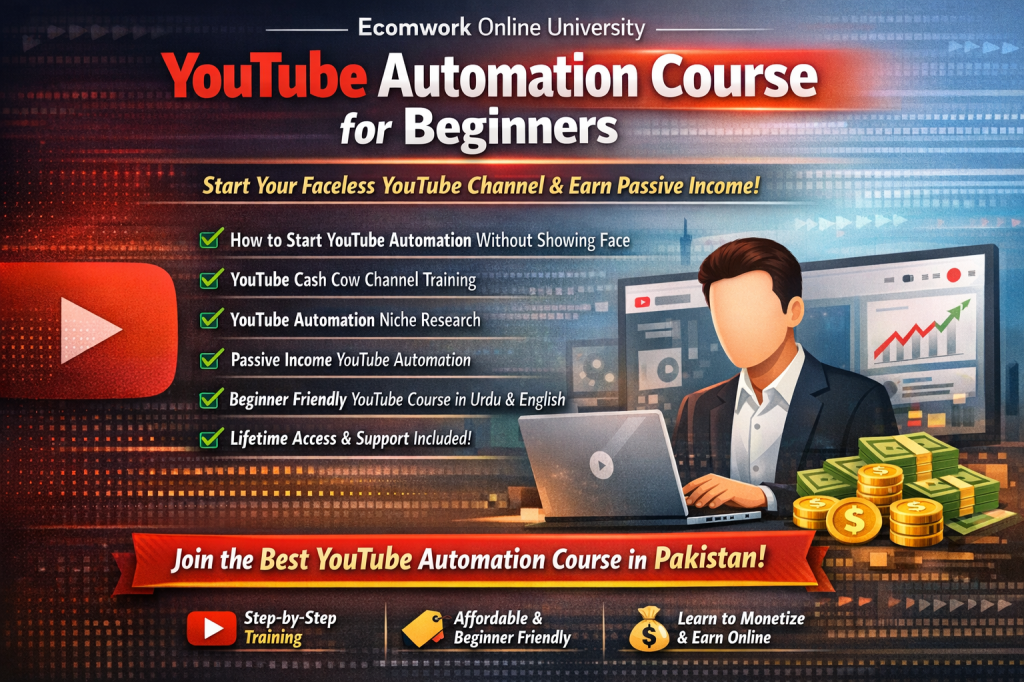 Youtube Automation Full Course For BEginners In Pakistan
